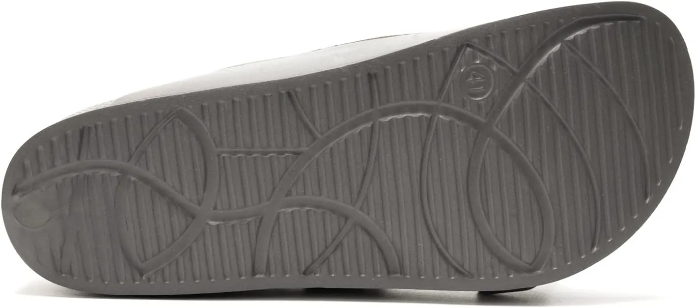 FUNKYMONKEY Men's Comfort Slides Double Buckle Adjustable EVA Flat Sandals