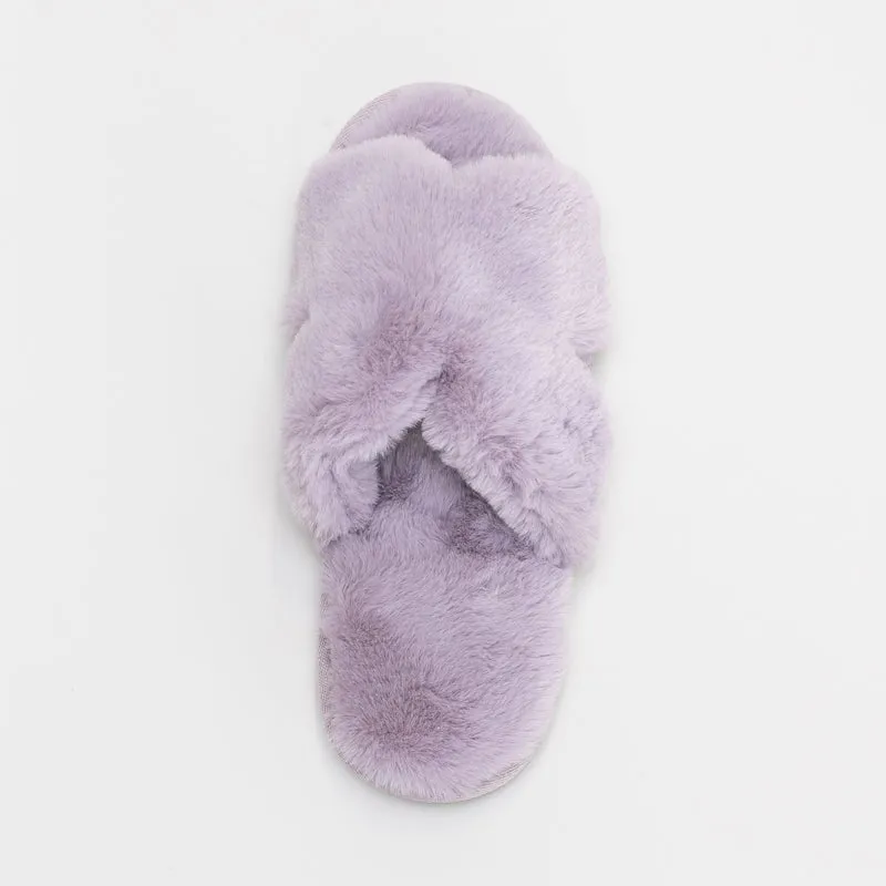 Furry Slide Slipper _ 160042
