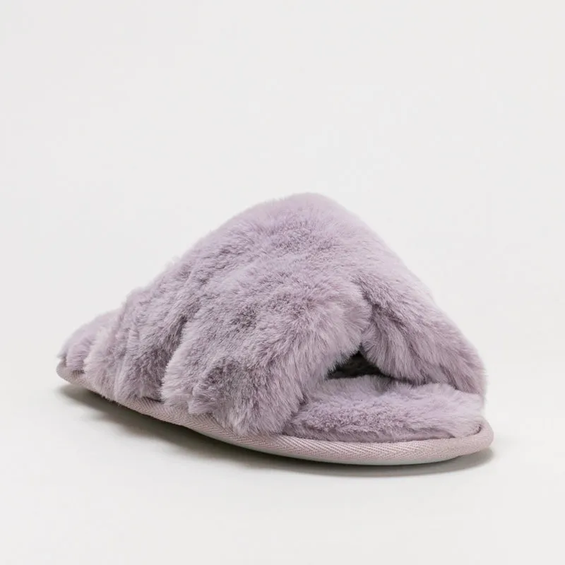 Furry Slide Slipper _ 160042