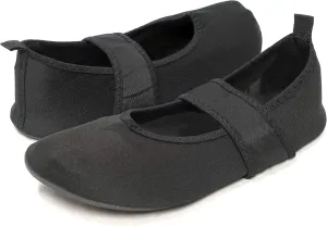 Futsole Women's Soft-Sided Shoes for Indoors/Outdoors, Foldable & Flexible Footwear for Sport, Exercise, Yoga or Travel, Dance Shoes