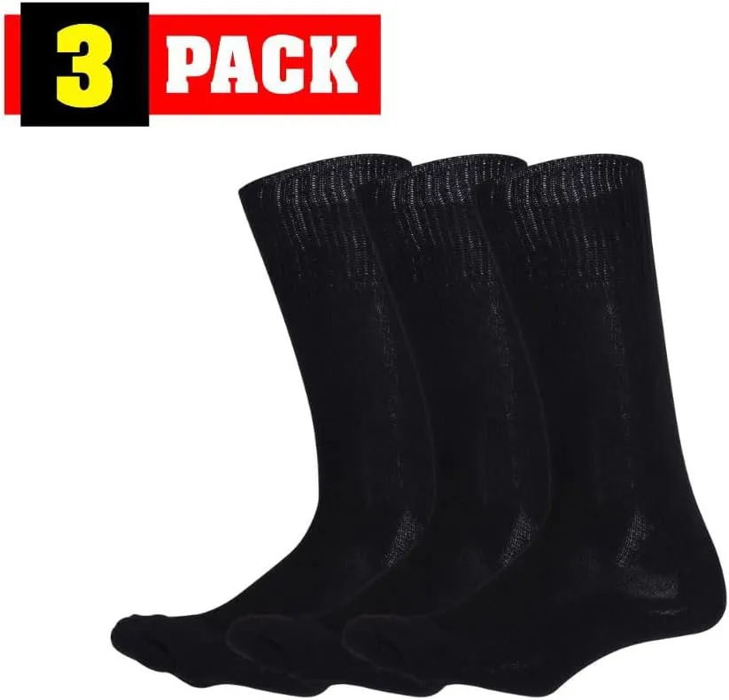 Genuine GI Military Tactical Boot Socks – US Made Wool Blend Cushion Sole Army Moisture-Wicking Combat Socks (3-Pack)