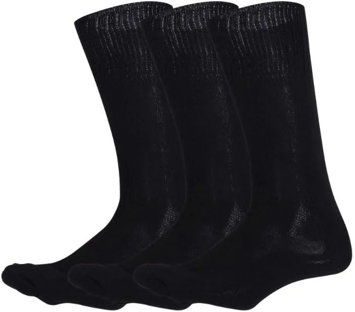 Genuine GI Military Tactical Boot Socks – US Made Wool Blend Cushion Sole Army Moisture-Wicking Combat Socks (3-Pack)