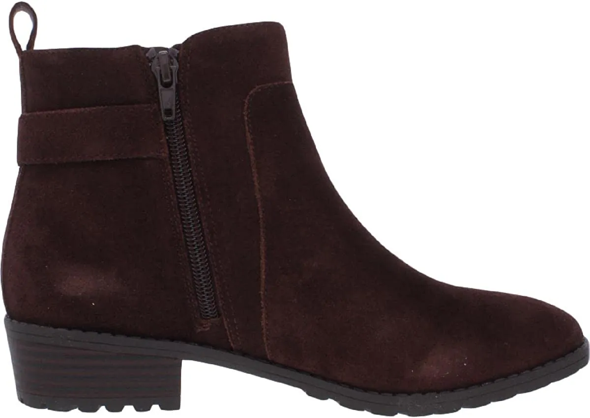 Giani Bernini Womens Eilee Suede Memory Foam Booties Brown 5.5 Medium (B,M)