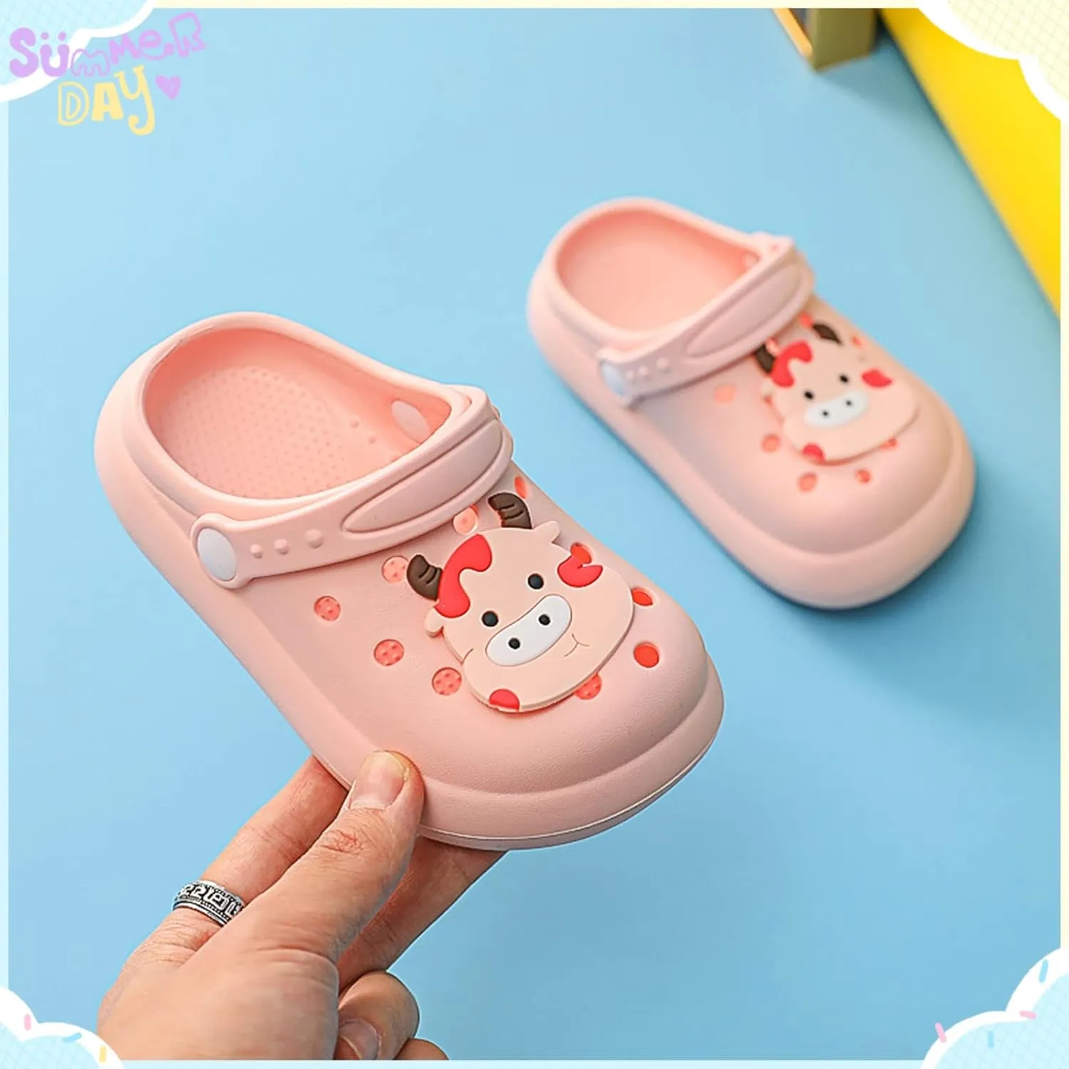 Gigididi Kids Clogs Toddler Garden Slip On Water Shoes,Beach Slipper for Boys and Girls