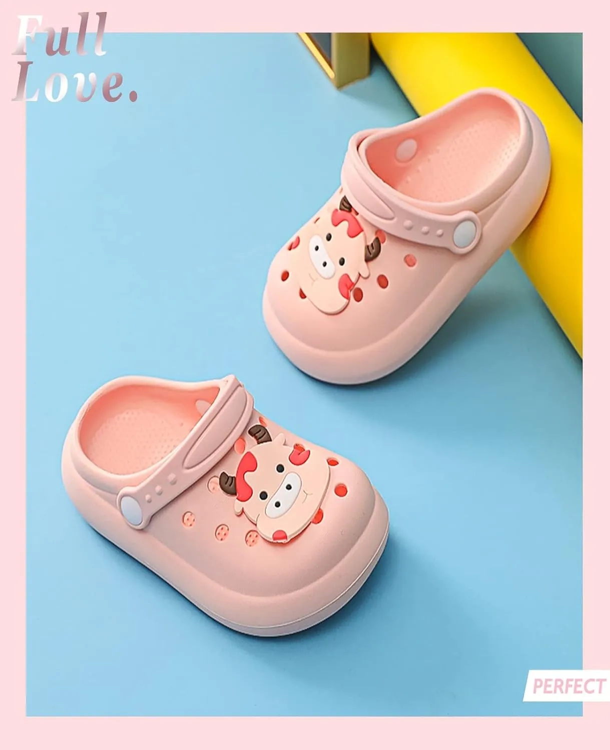 Gigididi Kids Clogs Toddler Garden Slip On Water Shoes,Beach Slipper for Boys and Girls