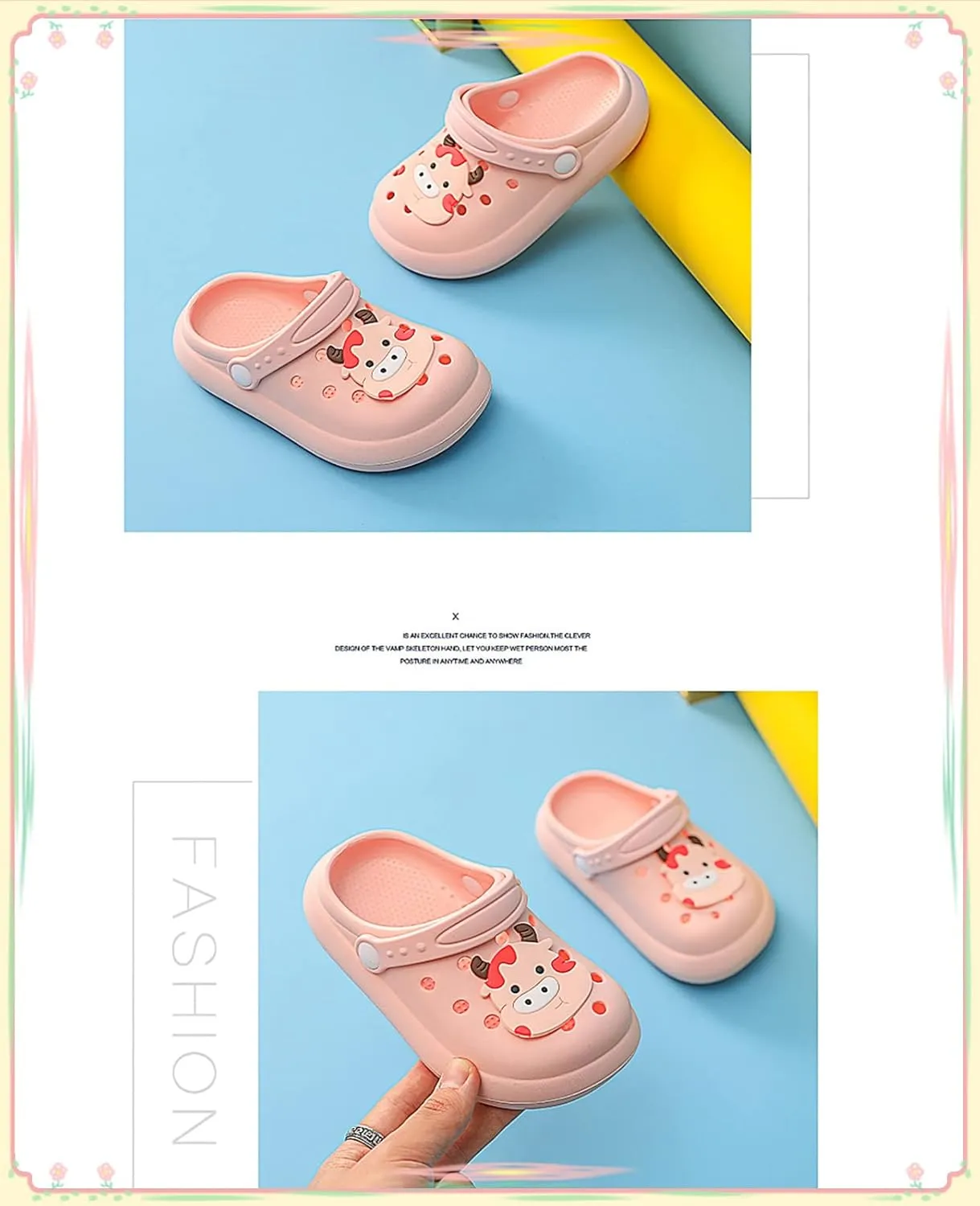 Gigididi Kids Clogs Toddler Garden Slip On Water Shoes,Beach Slipper for Boys and Girls