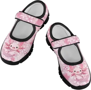 Girls Axolotl Mary Jane Dress Shoes Glitter Ballerina Princess Flat for Wedding, Party, Birthday US 11-2.5