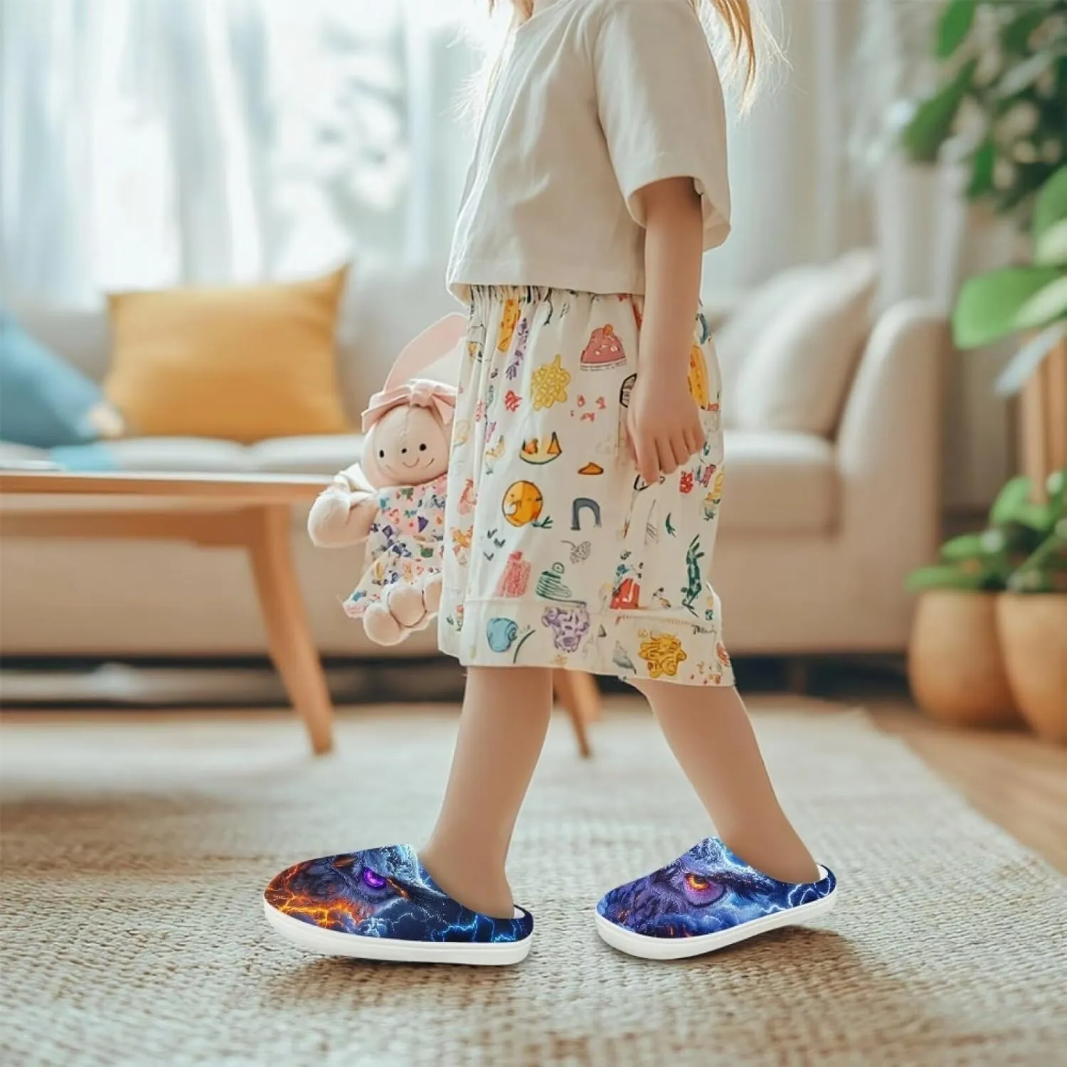 Girls Slippers Size 9-15 Kids Winter Warm Slippers Boys Indoor Outdoor Slipper Cozy Home Shoes