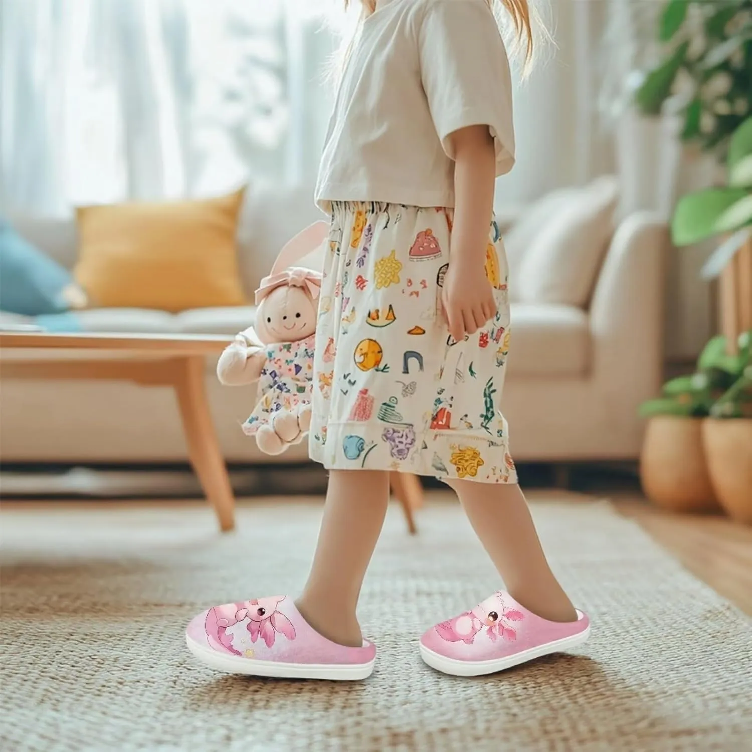 Girls Slippers Size 9-15 Kids Winter Warm Slippers Boys Indoor Outdoor Slipper Cozy Home Shoes