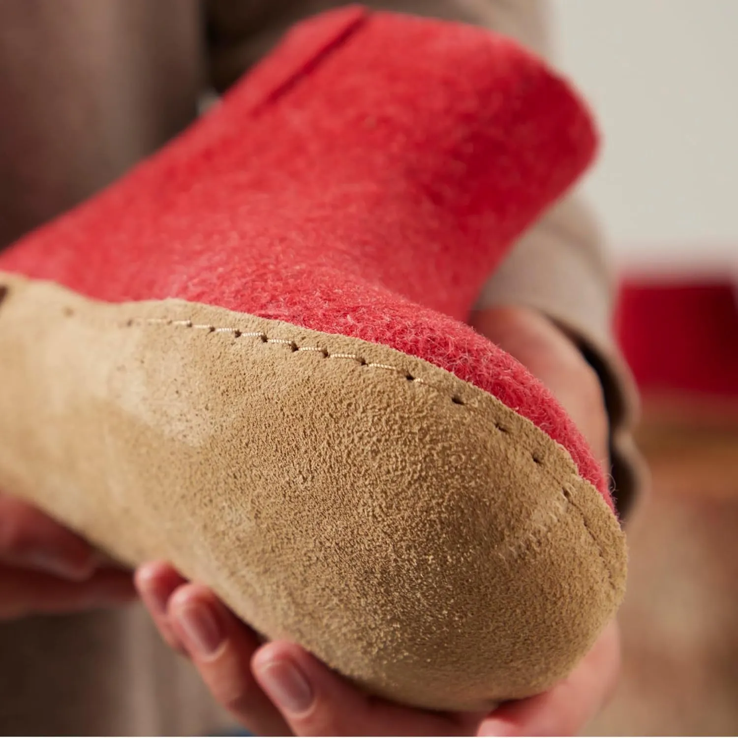 Glerups 100% Gotland Sheep Wool Boot Slipper with leather sole - Unisex