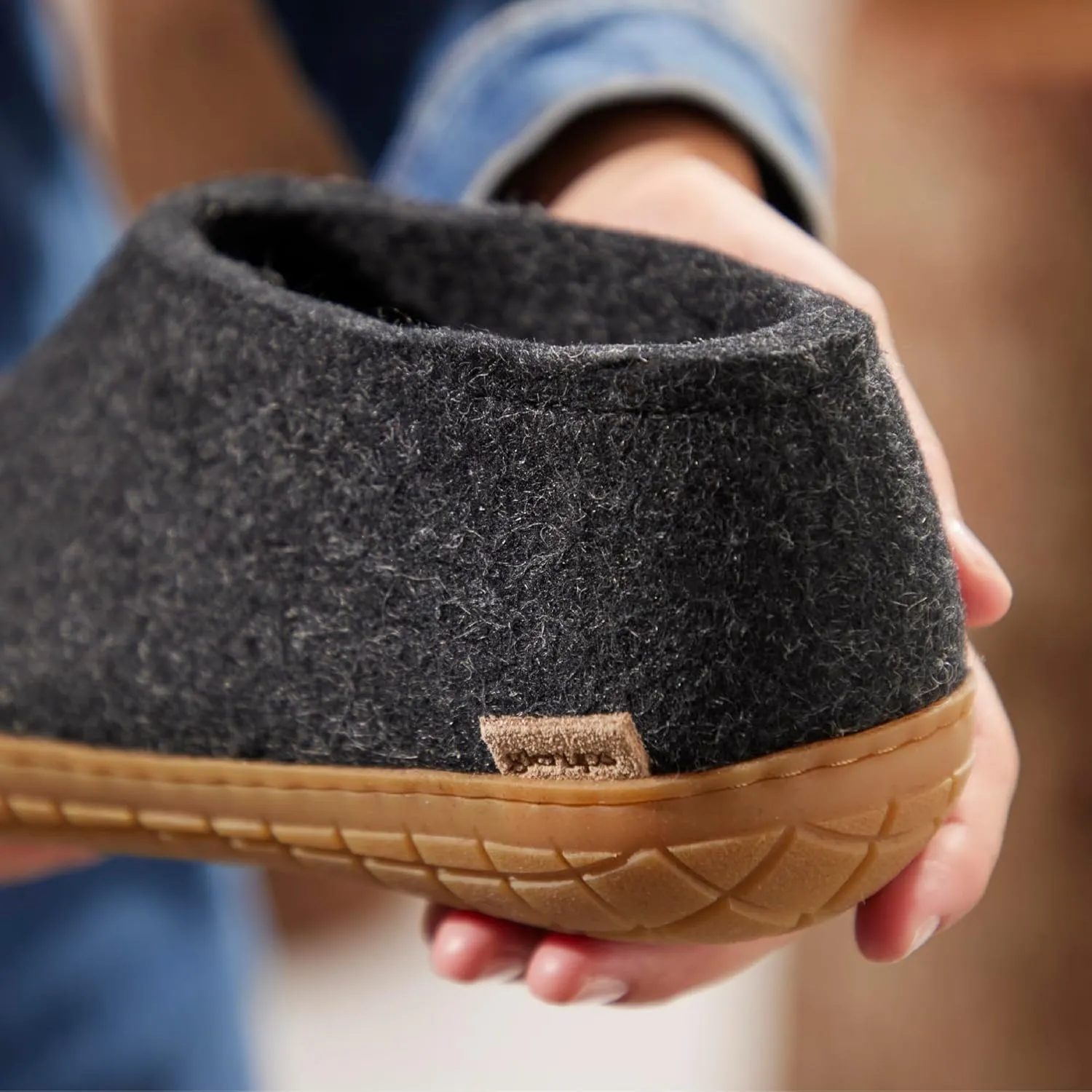 Glerups 100% Gotland Sheep Wool Shoe Slipper with rubber sole - Unisex