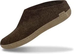 Glerups 100% Gotland Sheep Wool Slipper with leather sole - Unisex Slip-on