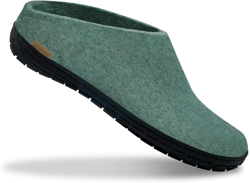Glerups 100% Gotland Sheep Wool Slipper with rubber sole - Unisex Slip-on