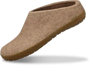 Glerups 100% Gotland Sheep Wool Slipper with rubber sole - Unisex Slip-on