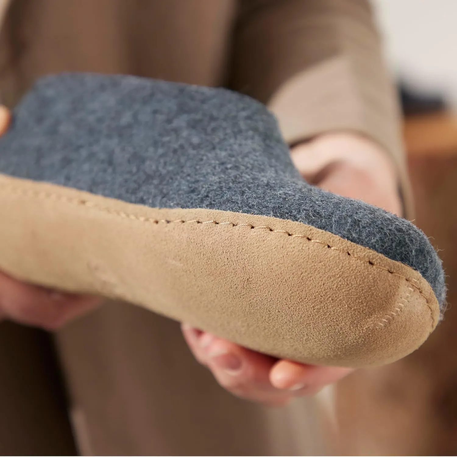 Glerups 100% high quality wool mix Boot Slipper with leather sole - Unisex
