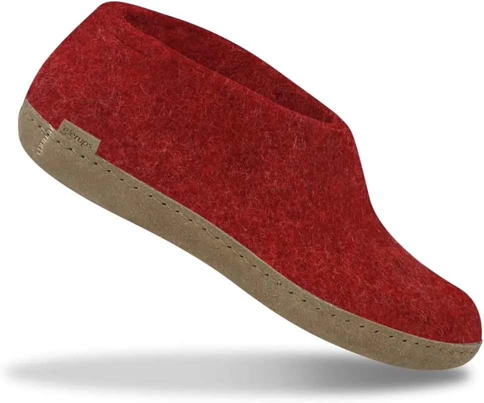 Glerups 100% high quality wool mix Boot Slipper with leather sole - Unisex