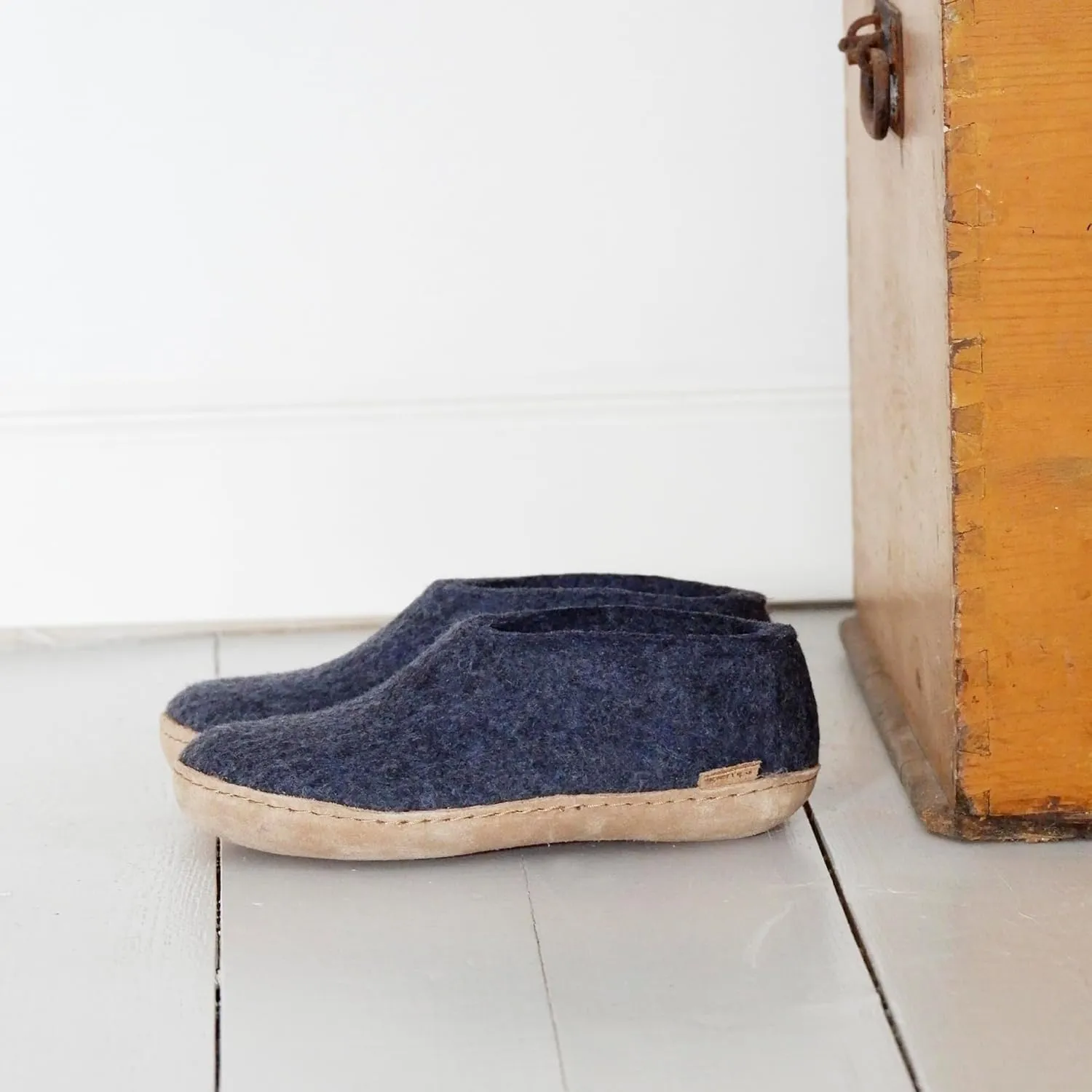 Glerups 100% high quality wool mix Boot Slipper with leather sole - Unisex