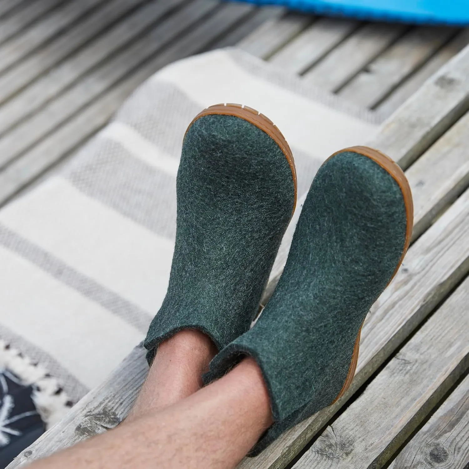 Glerups 100% high quality wool mix Boot Slipper with rubber sole - Unisex