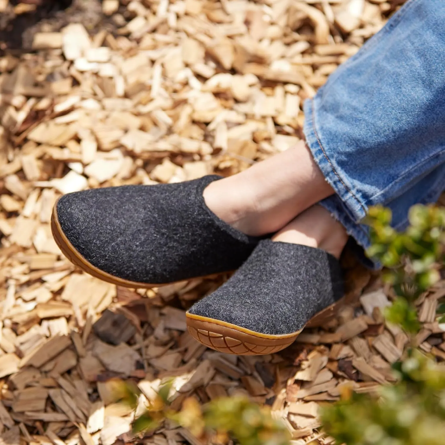 Glerups 100% high quality wool mix Shoe Slipper with rubber sole - Unisex