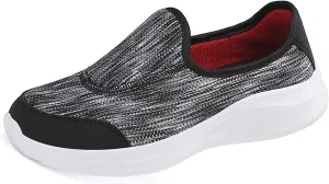 GOSPT Women's Knit Slip on Loafers Lightweight Nurse Walking Flat Sneakers Work Shoes
