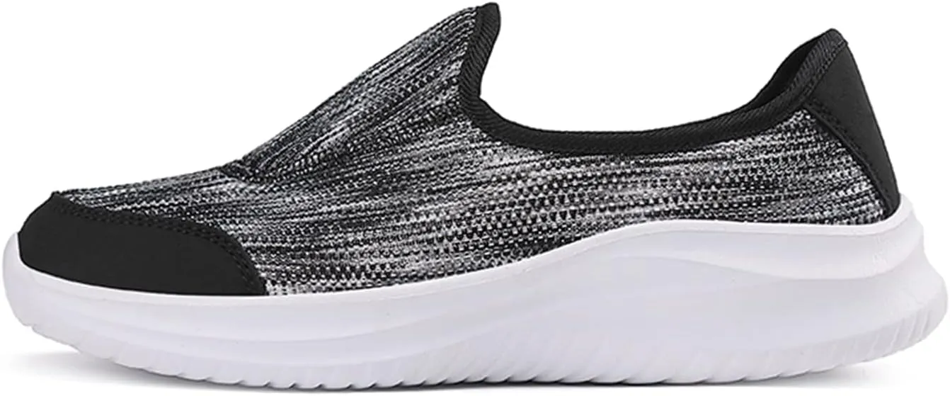 GOSPT Women's Knit Slip on Loafers Lightweight Nurse Walking Flat Sneakers Work Shoes