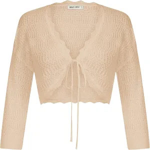 GRACE KARIN Women's 3/4 Sleeve Bolero Shrug Lightweight Open Front Cropped Cardigan Knit Shrugs for Dresses