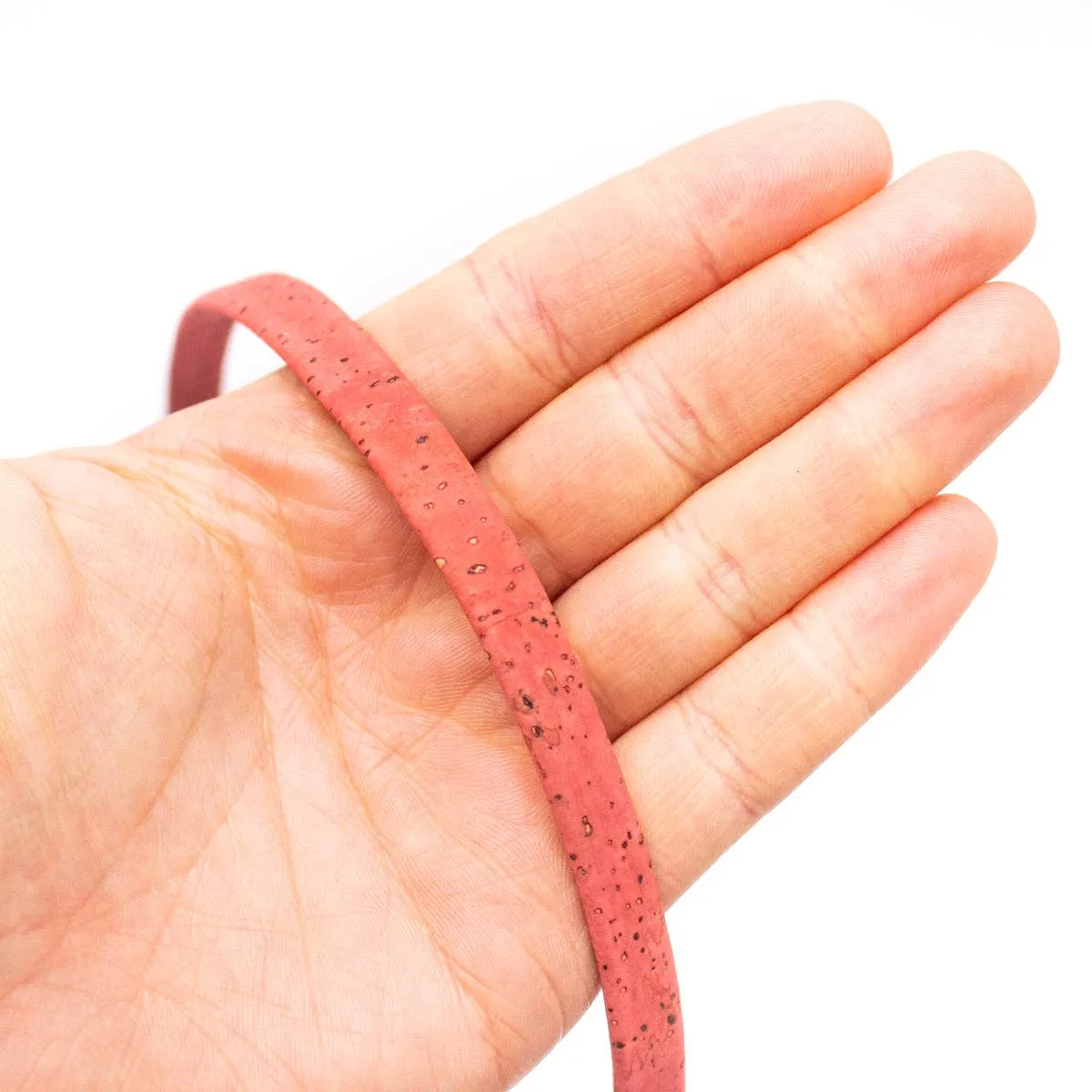 Grapefruit light orange 10mm flat cork cord COR-603(10meters)