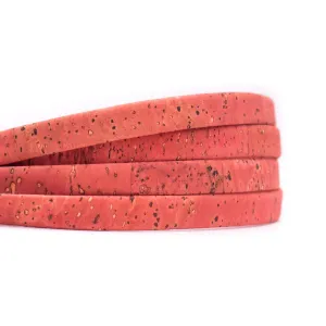 Grapefruit light orange 10mm flat cork cord COR-603(10meters)