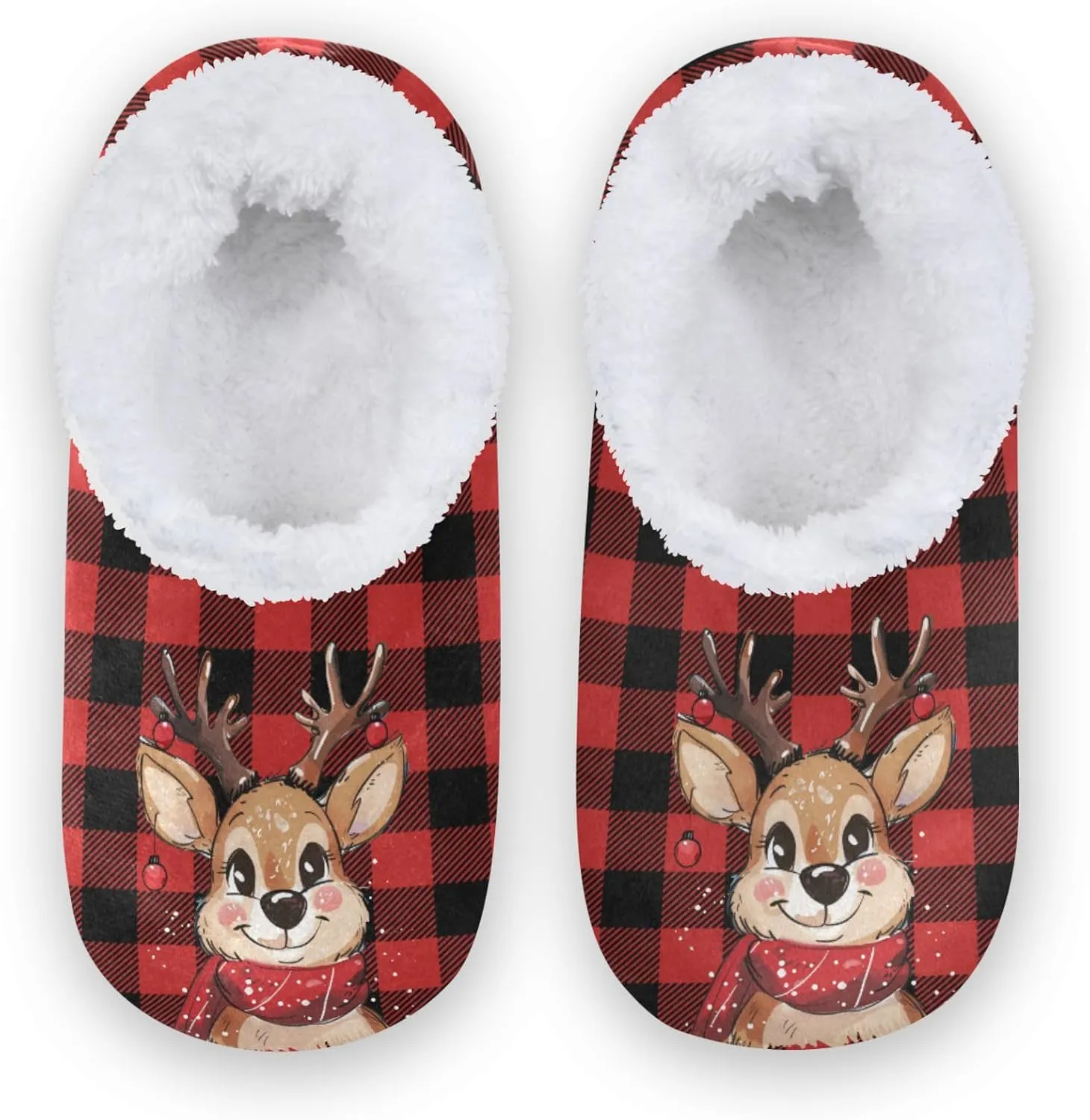 Gredecor Boys Girls Toddler Slippers for Kids Home House Slippers Warm Fur Non Slip Plush Indoor Slipper Socks