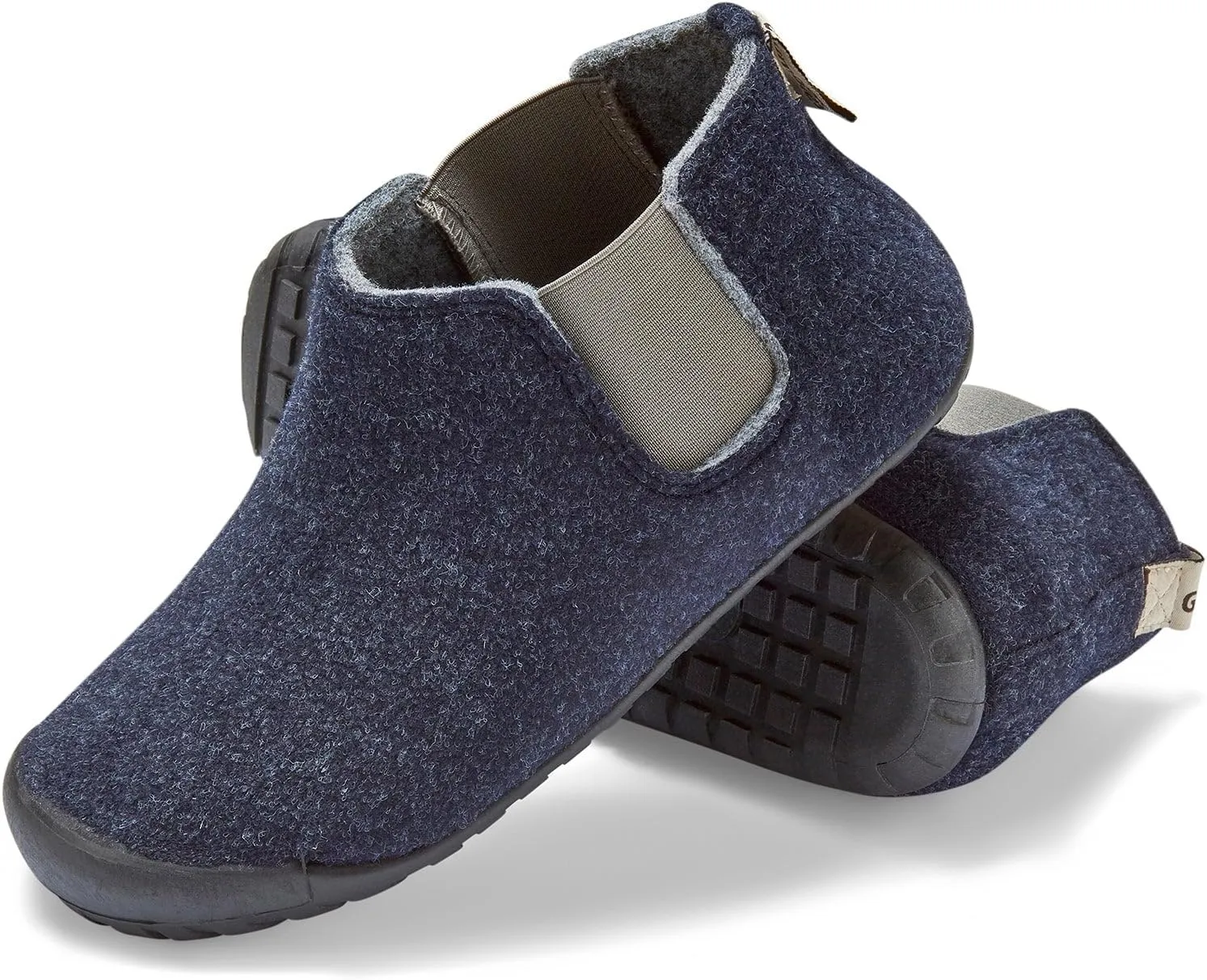 Gumbies Brumby Boot Slippers for Indoors and Outdoors, Eco-friendly Felt Uppers, Elasticated Sides, Recycled Rubber Outsoles - Comfort Guaranteed