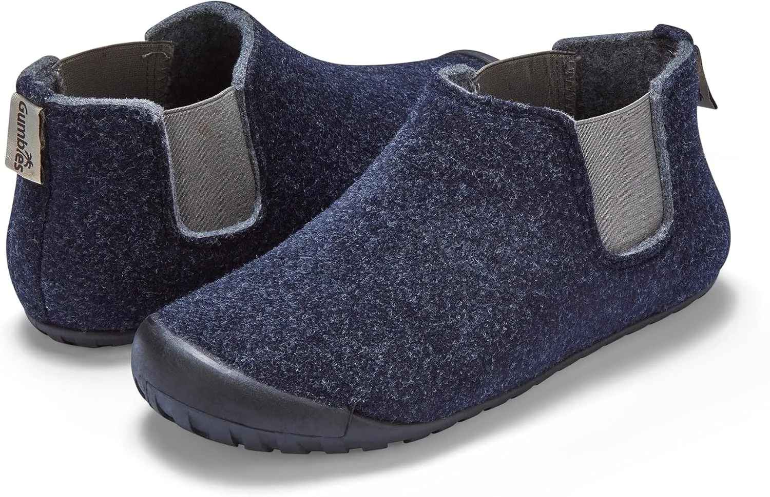 Gumbies Brumby Boot Slippers for Indoors and Outdoors, Eco-friendly Felt Uppers, Elasticated Sides, Recycled Rubber Outsoles - Comfort Guaranteed