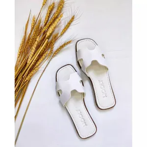 H-Chic Slides Slipper - White