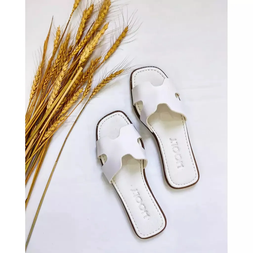 H-Chic Slides Slipper - White