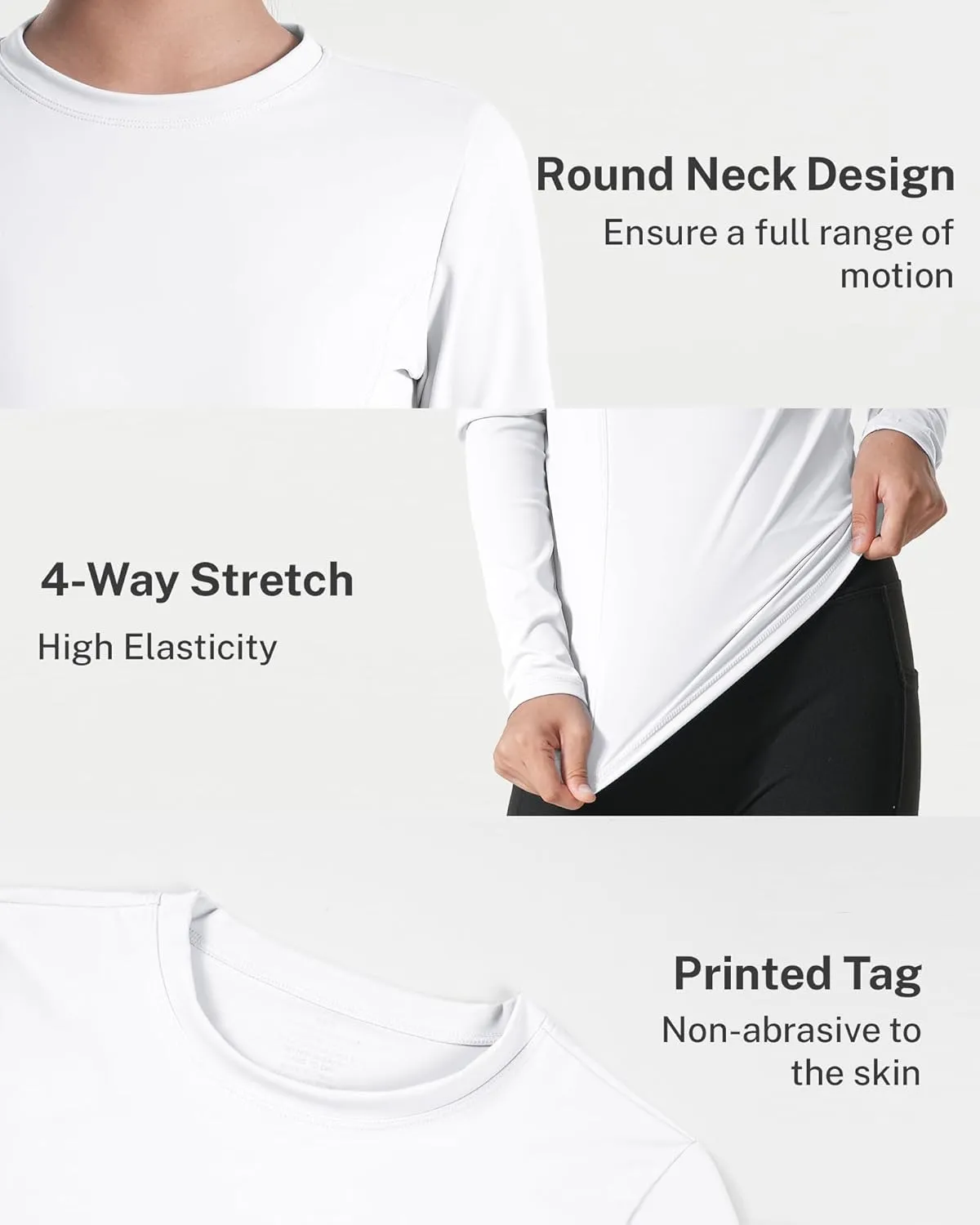 HASMES Girls Long Sleeve Athletic Shirts Active Quick Dry Lightweight Clothes Kids Teens Sports Tees Yoga Basic Tops