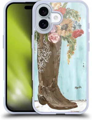 Head Case Designs Officially Licensed Haley Bush Boot Floral Painting Soft Gel Case Compatible with Apple iPhone 16