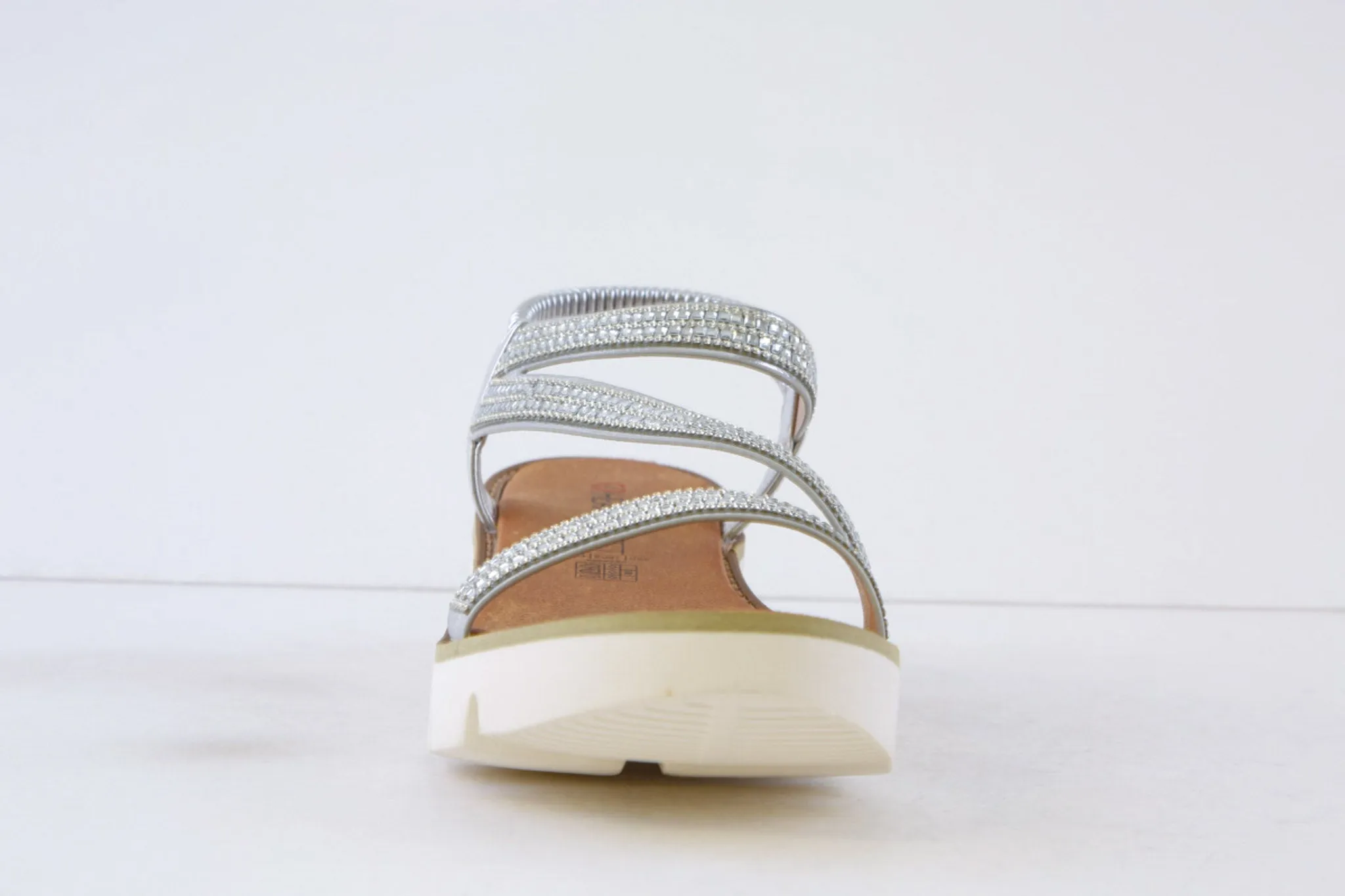 HEAVENLY FEET - FRESCO FLAT FASHION SANDAL - SILVER
