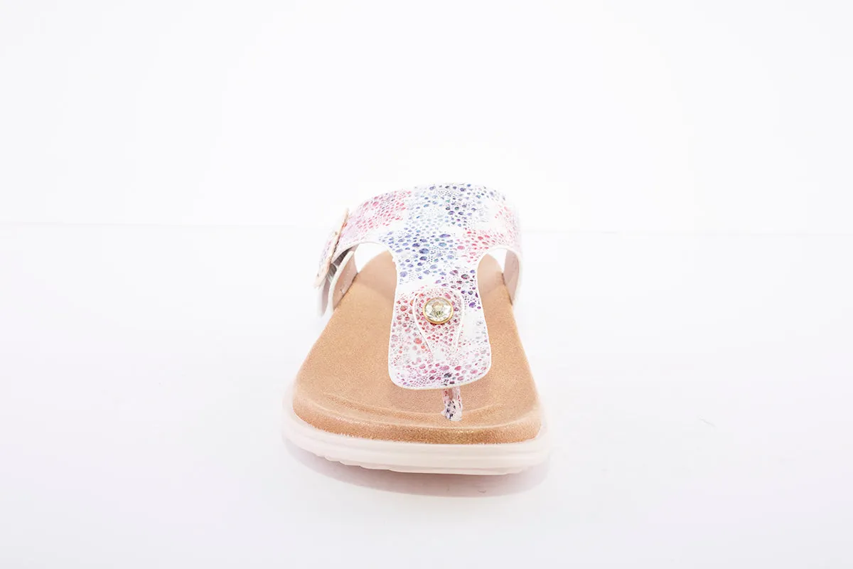 HEAVENLY FEET - Isabel White Multi Sandal