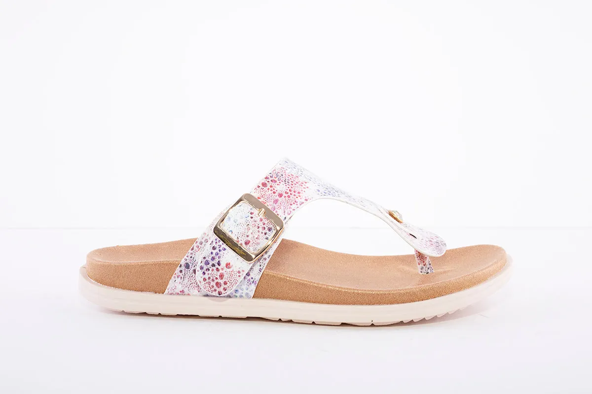 HEAVENLY FEET - Isabel White Multi Sandal