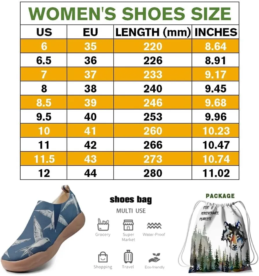 Hetios Women's Comfortable Casual Loafers Flat Knit Lightweight Artistic Slip-On Shoes Travel Footwear