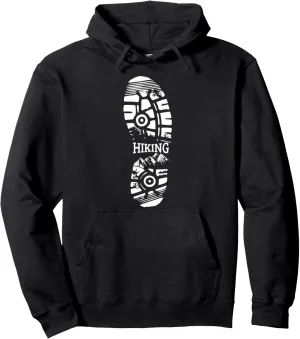 Hiking Boot Gift For A Hiker Or Wanderer Pullover Hoodie
