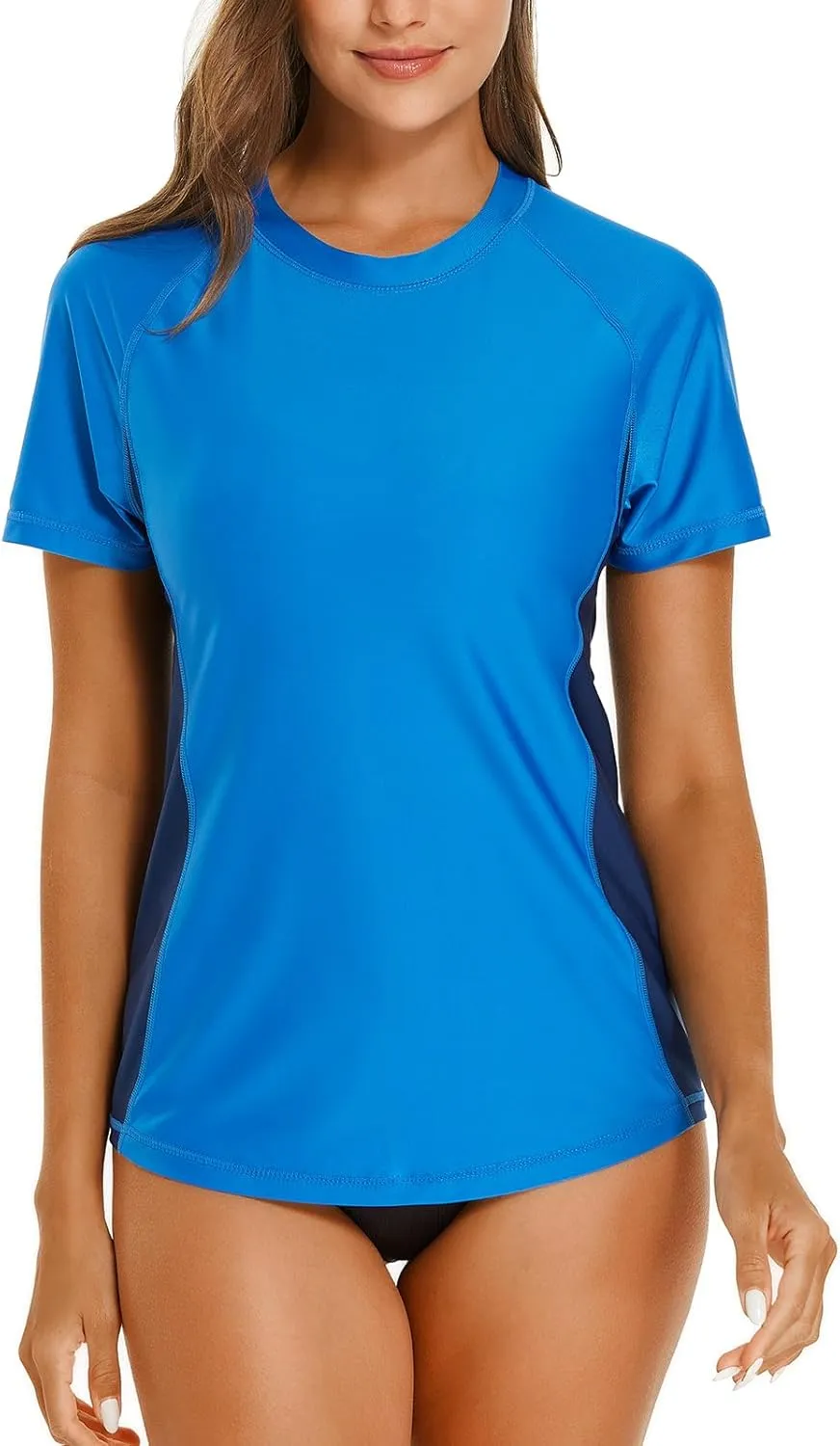 HODOSPORTS Women's UPF 50  Rash Guard Sun Protection Swim Shirt Quick Dry Swimsuit Lightweight Short Sleeve