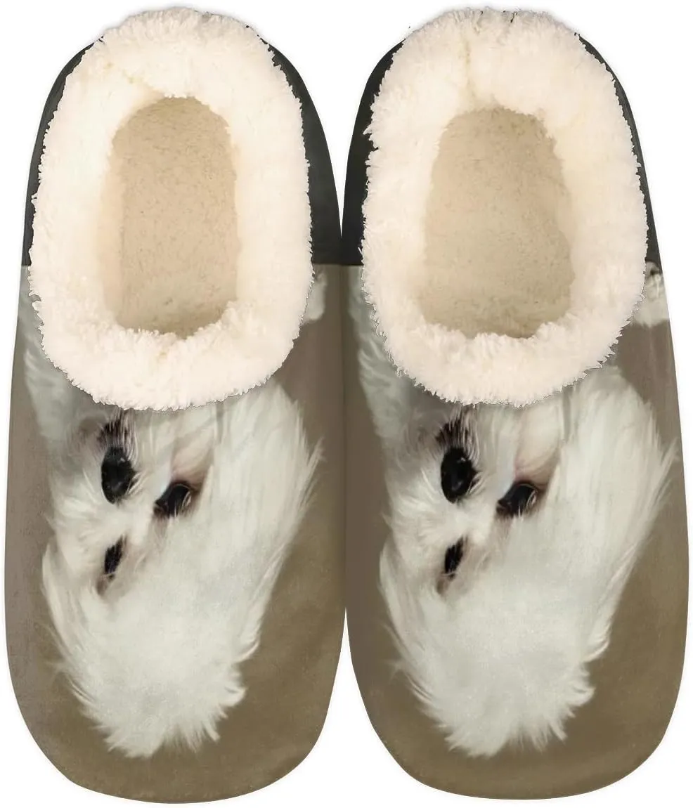 House Slippers for Women Men, Animal Fuzzy Soft Cozy Non Slip Slipper Socks for Indoor Outdoor