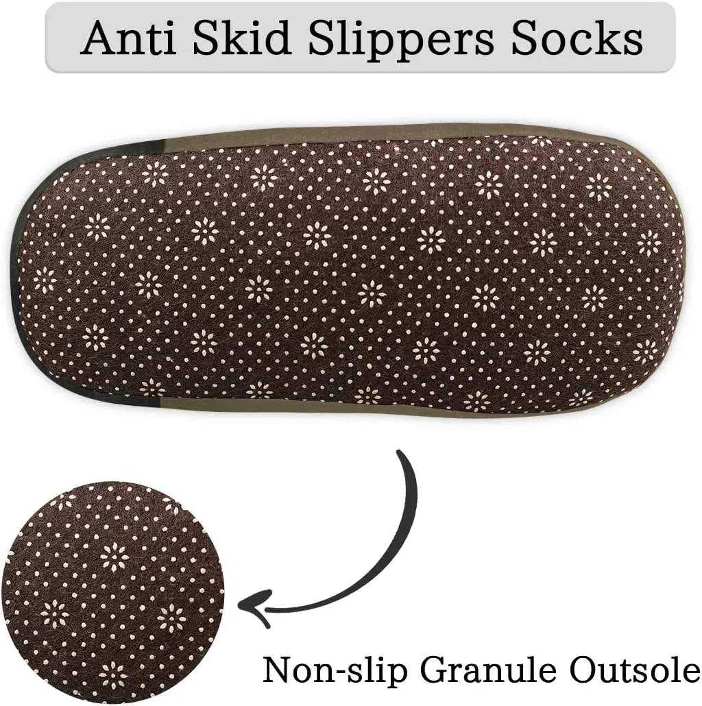 House Slippers for Women Men, Animal Fuzzy Soft Cozy Non Slip Slipper Socks for Indoor Outdoor