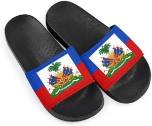 Howilath North American Countries Flag Sandals for Women Comfort Non Slip House Shower Shoes Summer
