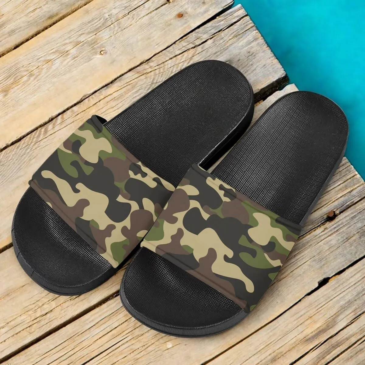 Howilath Novelty Patten Slippers for Women Men, Non-Slip Single Band Slide Sandals Open Toe Soft Sole Flat Sandals