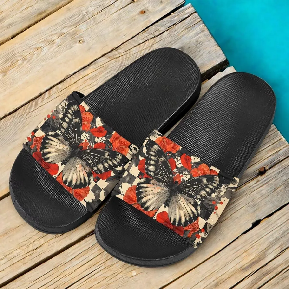 Howilath Novelty Pattern Summer Slide Slippers for Women Kids, Comfortable Soft Sole Non-Slip Slippers Slide Sandal