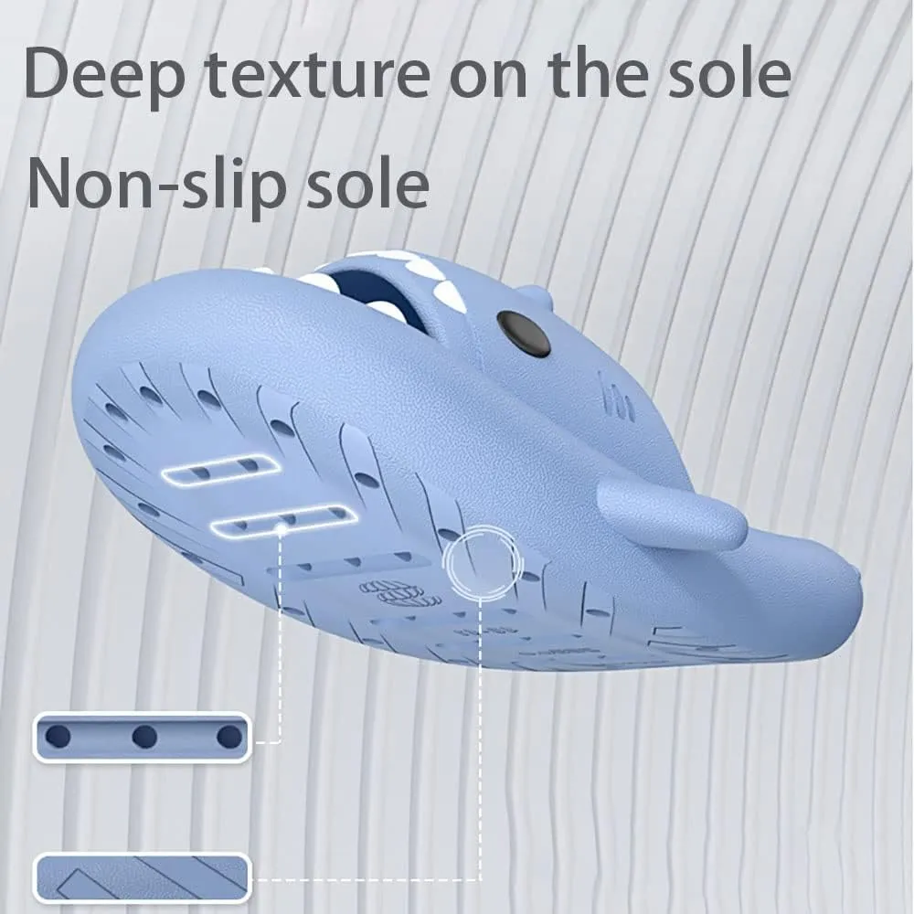 Hrtesus Shark Slides, Cloud Shark Slippers, Sharky Chanclas, Original Shark Slides for Women Men, Casual Anti-Slip Cloud Shark Slides