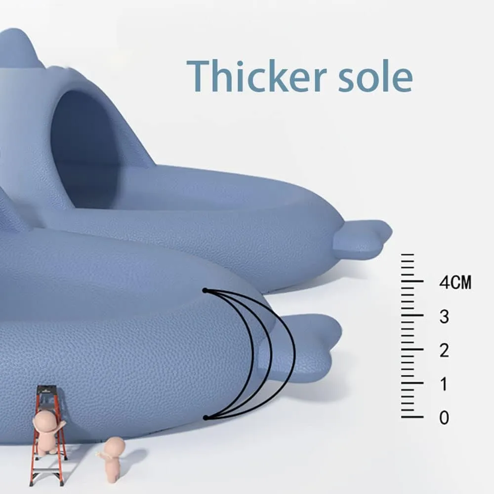Hrtesus Shark Slides, Cloud Shark Slippers, Sharky Chanclas, Original Shark Slides for Women Men, Casual Anti-Slip Cloud Shark Slides