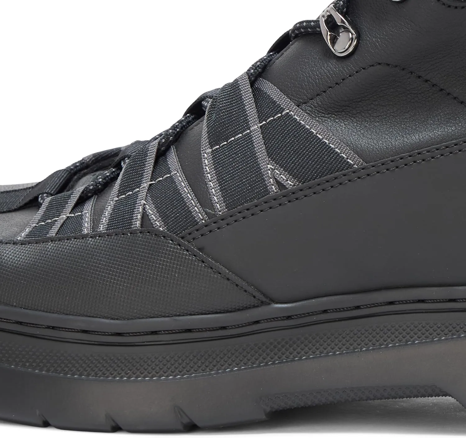 HUGO Men's High Top Hiking Style Lace Up Boot Fashion