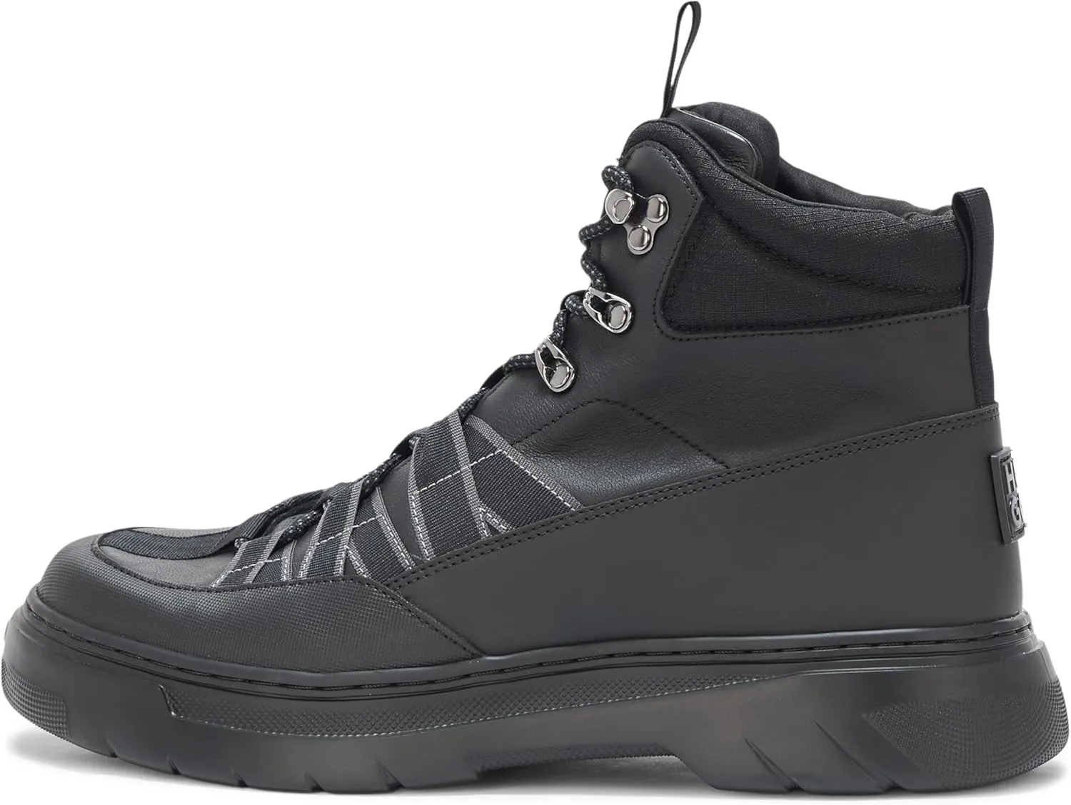 HUGO Men's High Top Hiking Style Lace Up Boot Fashion
